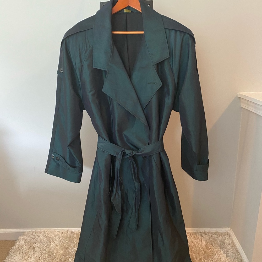Aggio Iridescent trench coat